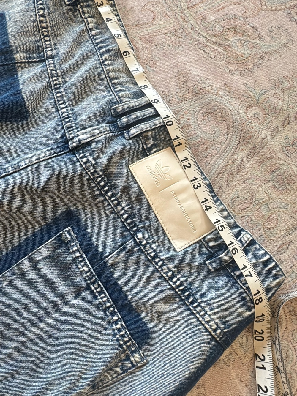 adidas Light Blue Denim Mini Skirt with Side Stripes - Picture 11 of 12